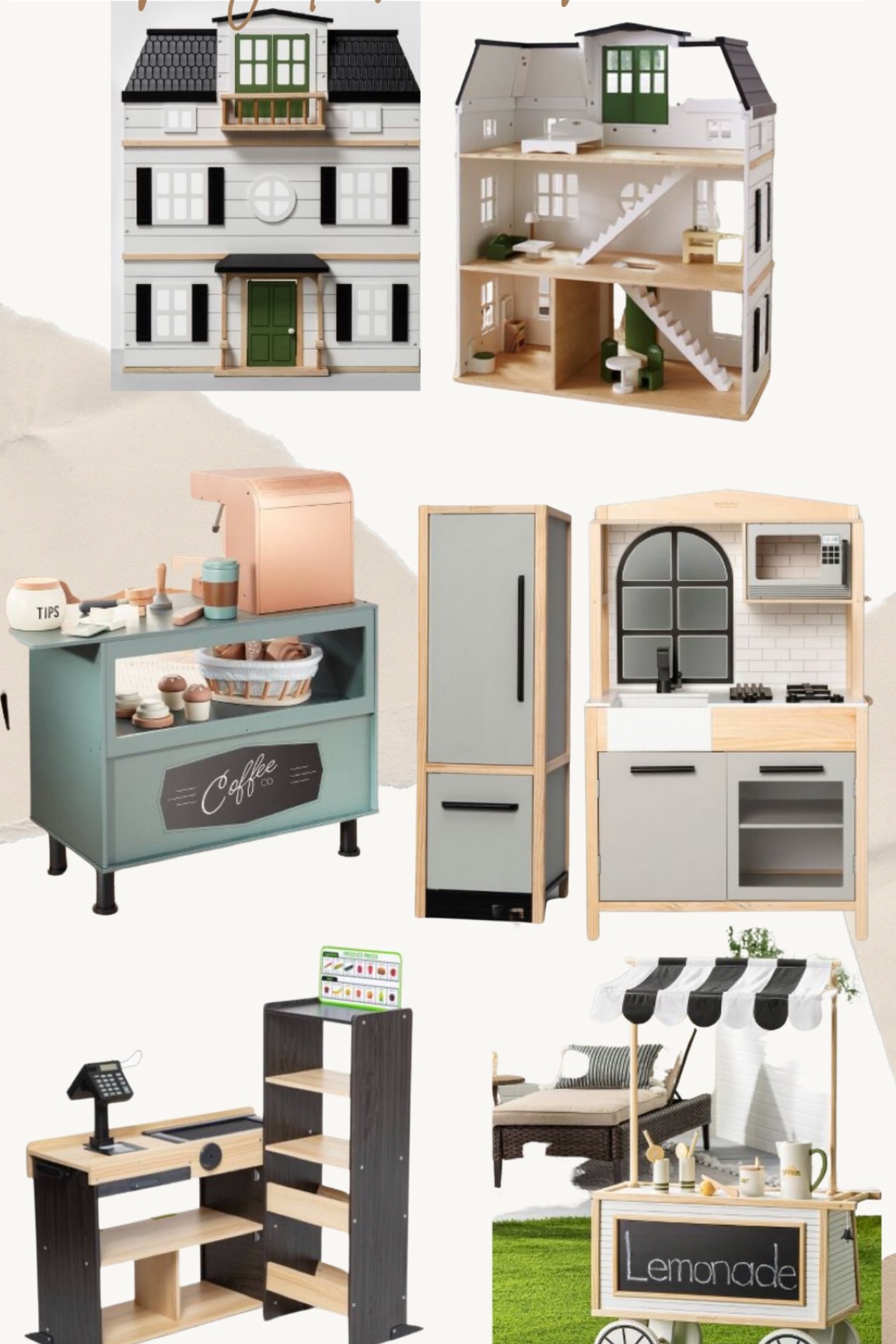 Target toy finds, magnolia home, hearth and home toys, wooden kid toys, play kitchen, pretend grocery story, play coffee shop, wooden doll house, Christmas toys, toddler gift ideas 

#LTKkids #LTKHoliday #LTKSeasonal