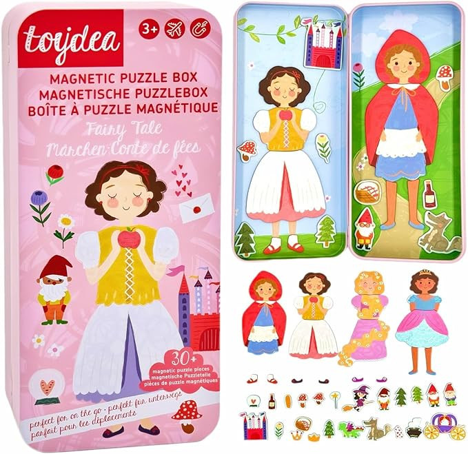 Magnatiles Magnetic Tiles – Fairy Tale Princess Theme 30+ Magnetic Pieces Mix & Match Tin Box P... | Amazon (UK)