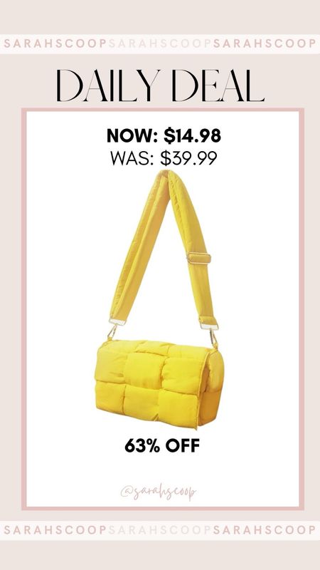 Snag the ultra-chic NAARIIAN puffer shoulder bag NOW! Save a whopping 63%!👛 #Amazon #AmazonDeals #deals #sale #purss %bag

#LTKfindsunder50 #LTKsalealert #LTKstyletip