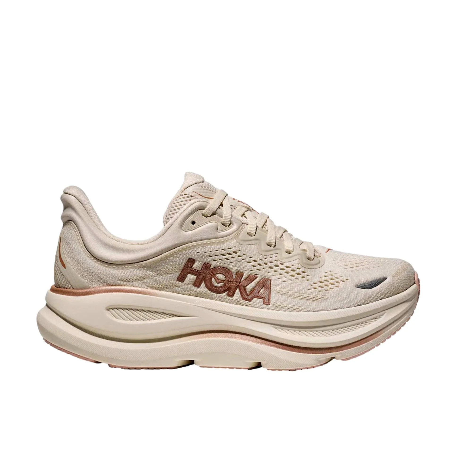 Hoka Bondi 9 Oatmilk / Rose Gold 1162012-OSG Women's | Shop Simon