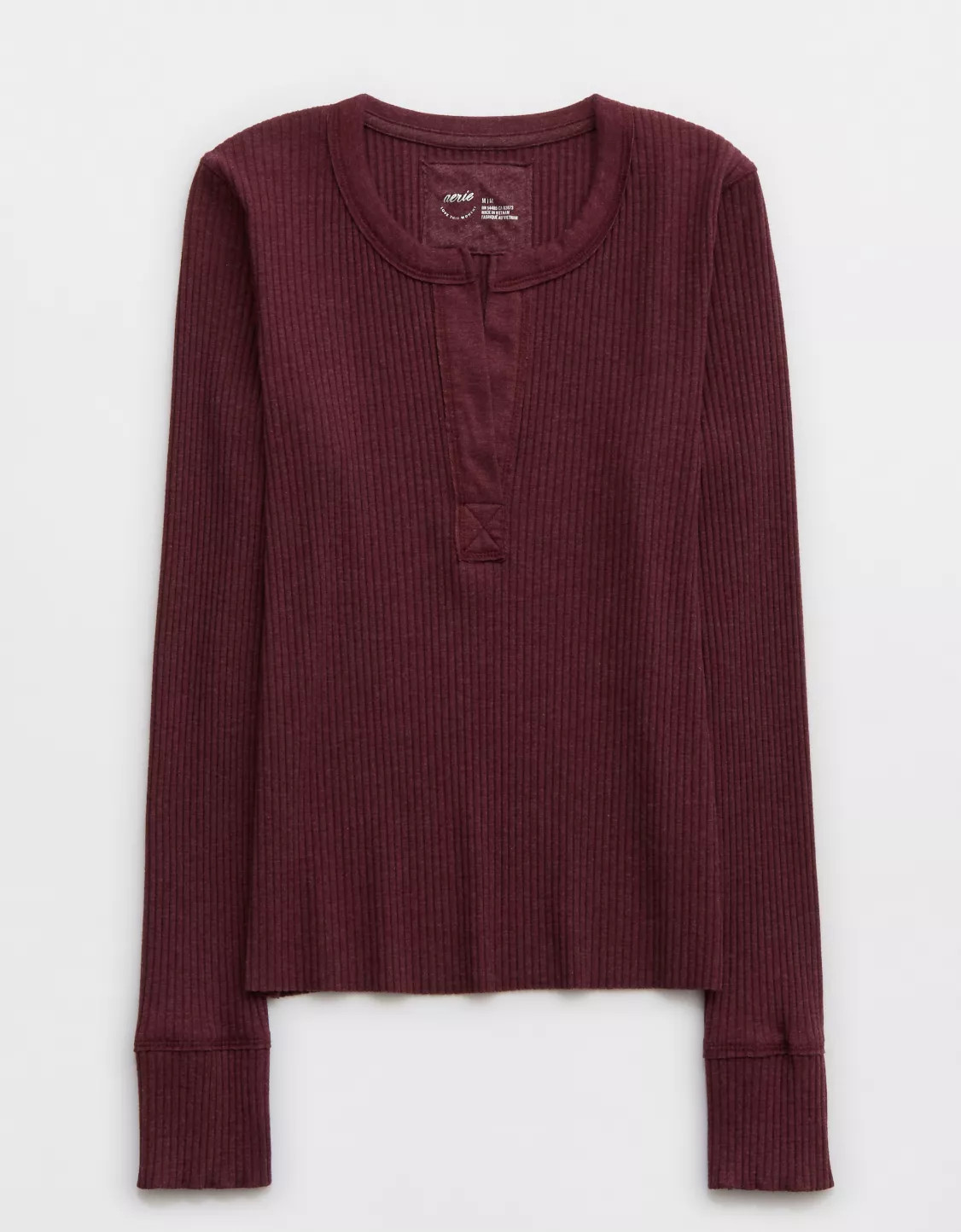 Aerie Fireside Long Sleeve Henley T-Shirt | Aerie