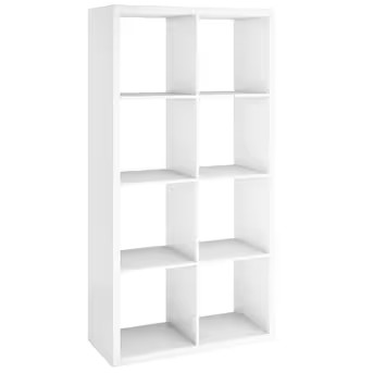 ClosetMaid 57.95-in H x 29.87-in W x 13.5-in D White Wood Laminate 8 Cube Organizer | Lowe's