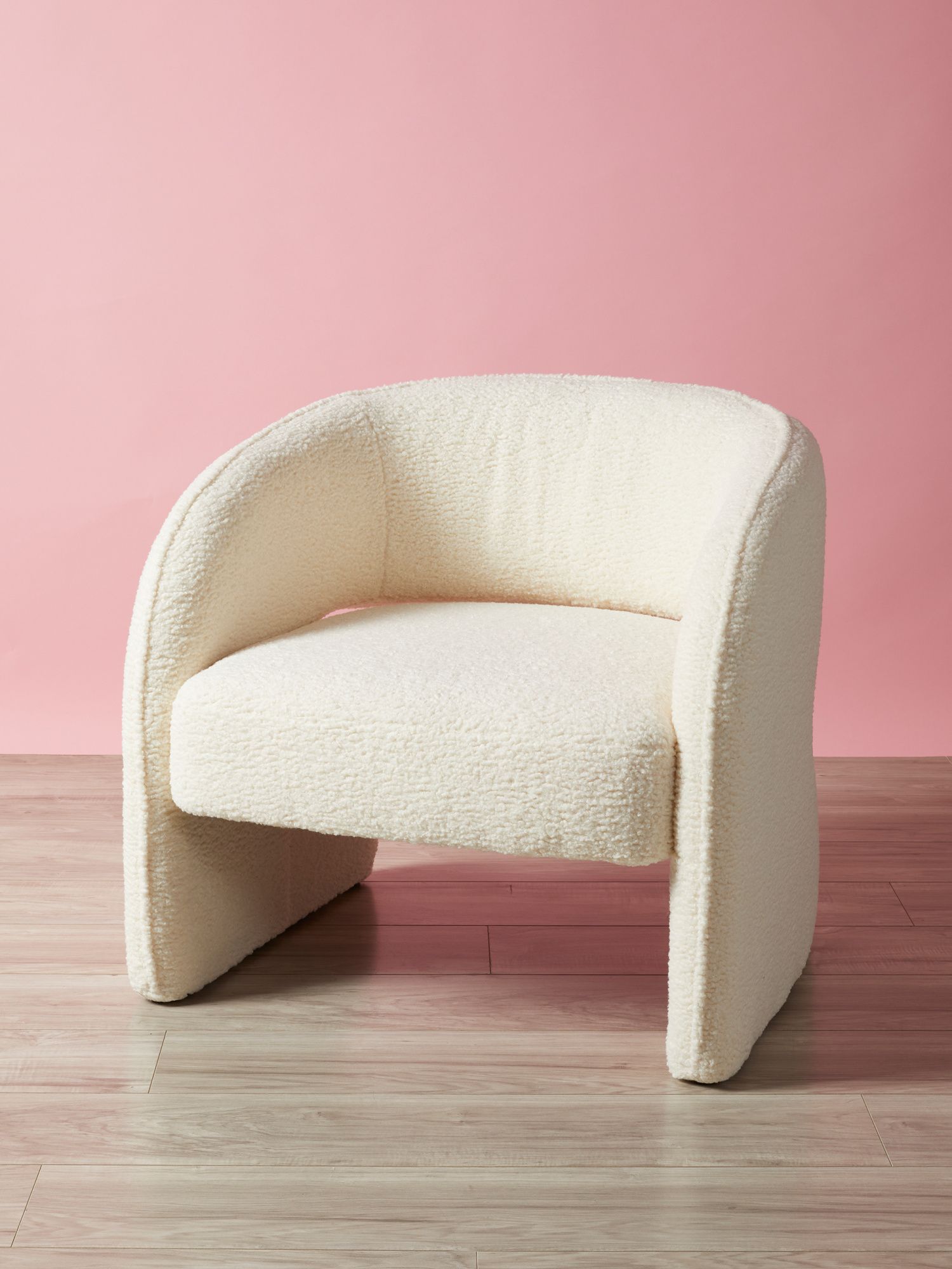 30in Sherpa Texture Mod Rounded Accent Chair | Accent Furniture | HomeGoods | HomeGoods