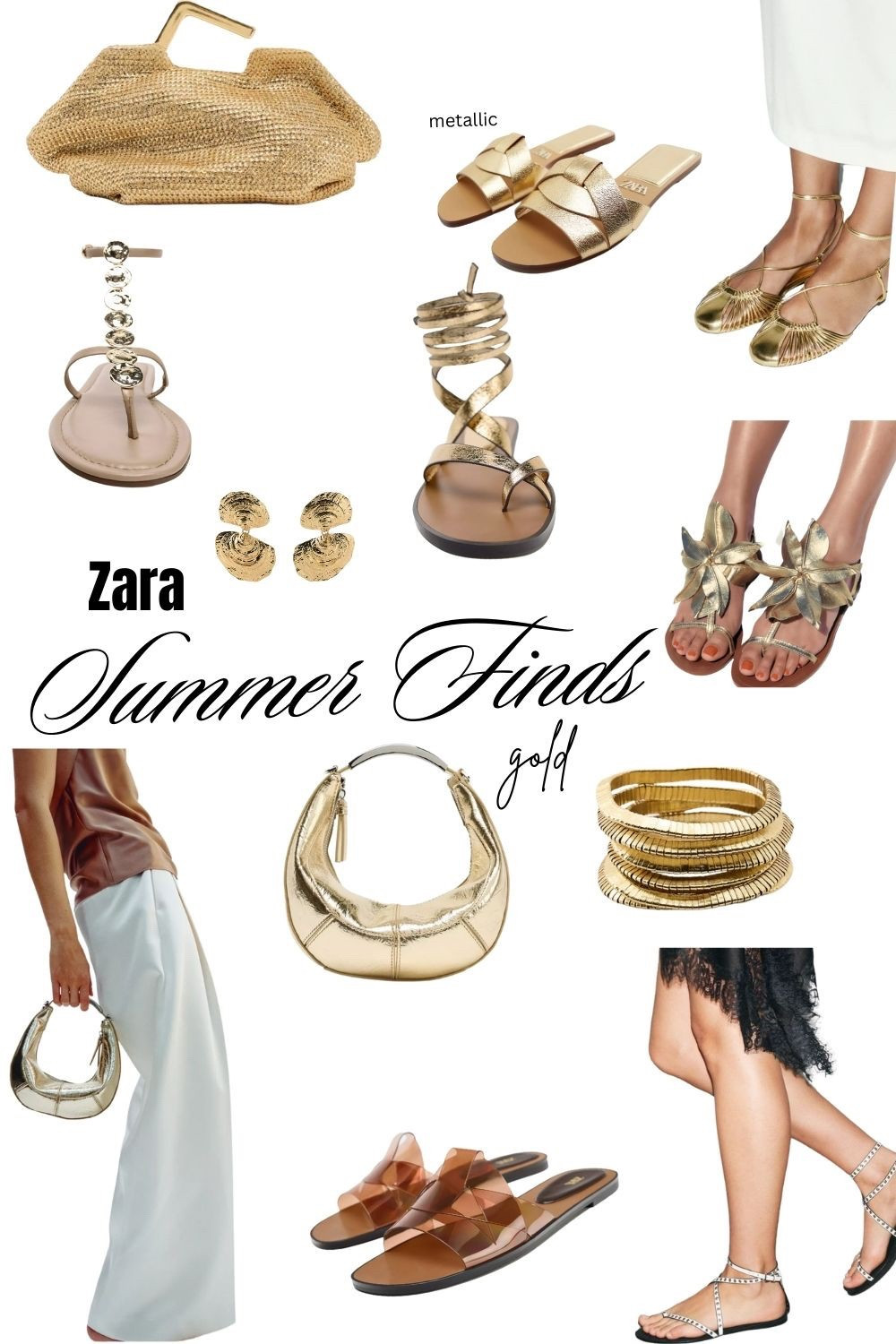 Gold summer sandals Zara finds metallic gold trend sandals 

#LTKU #LTKSeasonal #LTKSummerEdit