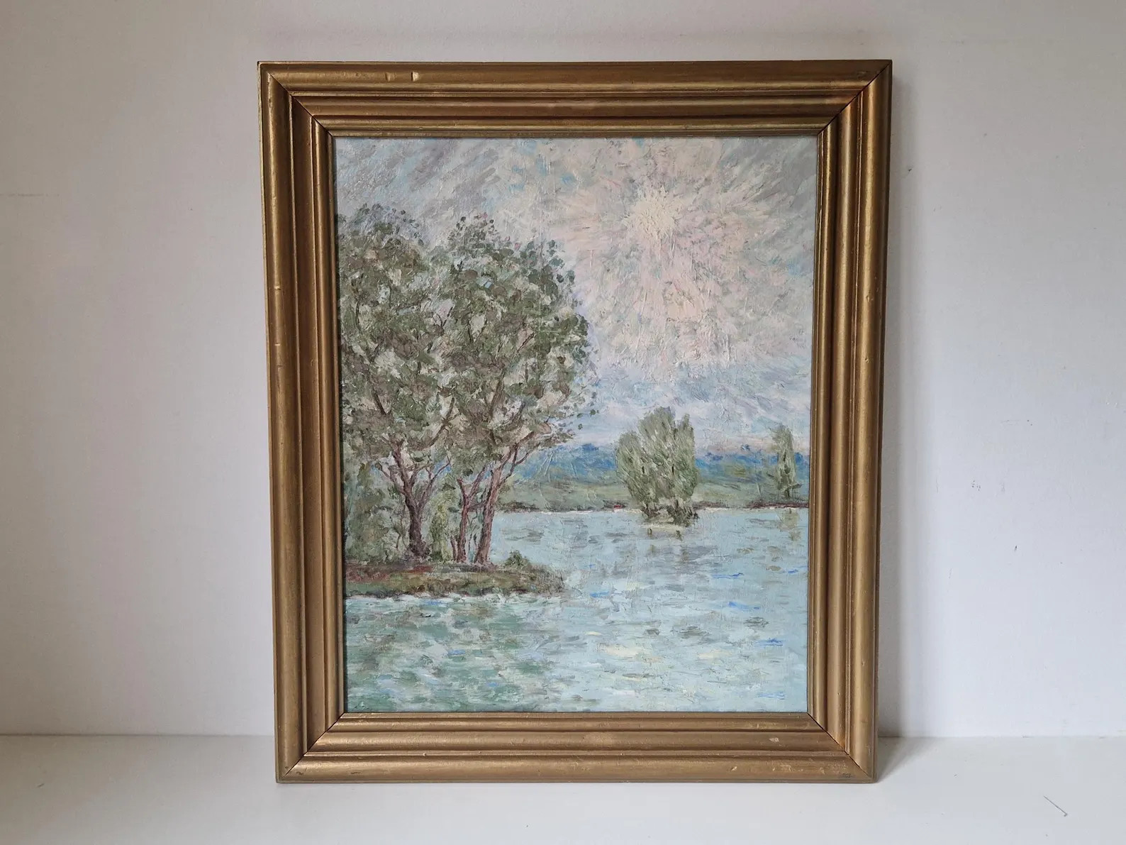 Oil Landscape Painting River Scene: 18.3 x 21.5 inches, Framed Original | Etsy (US)