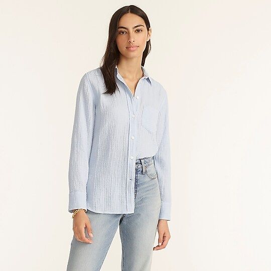 Classic-fit cozy gauze shirt | J.Crew US