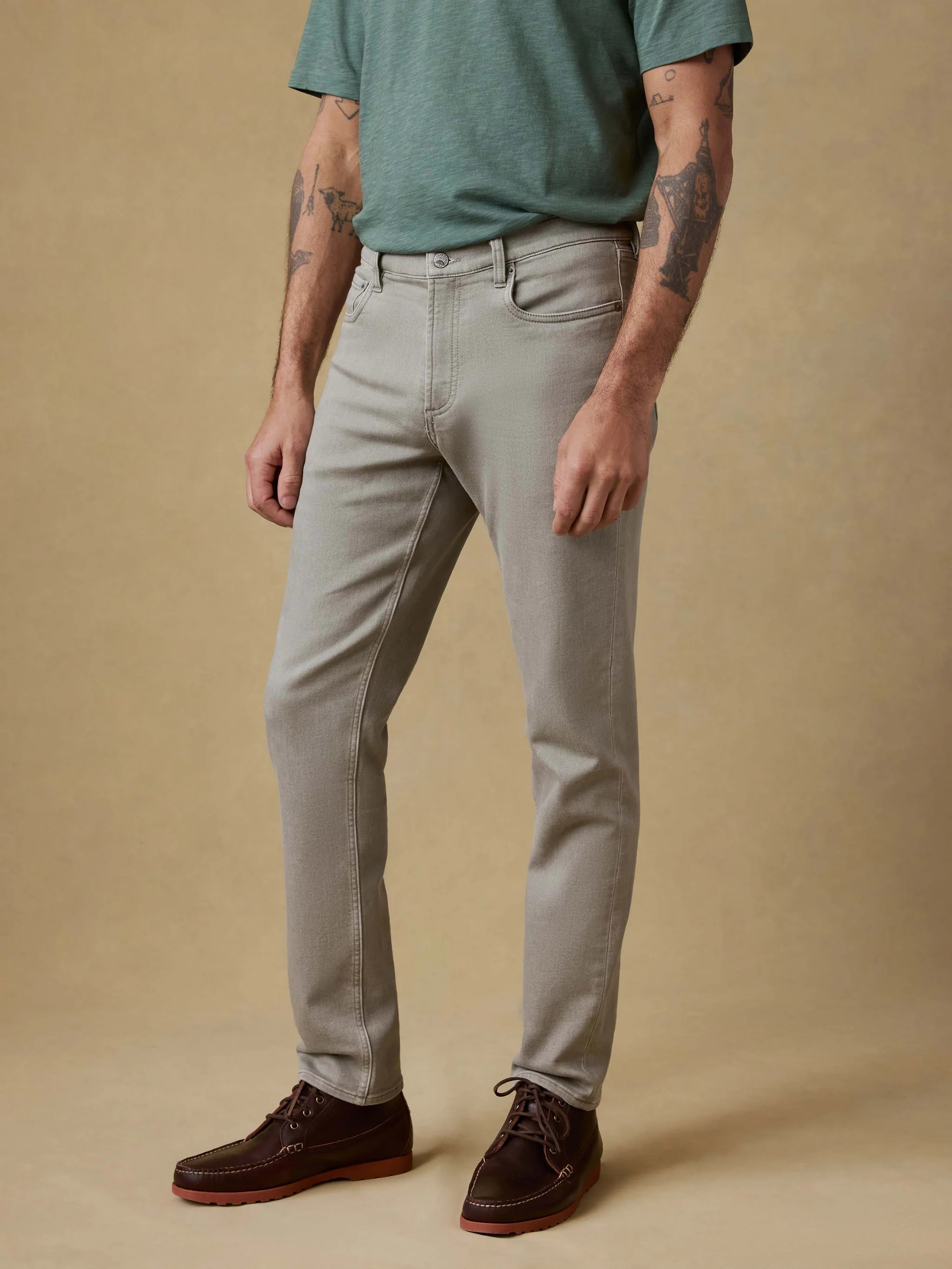 Stretch Terry 5-Pocket Pant - Coastal Sage | Faherty