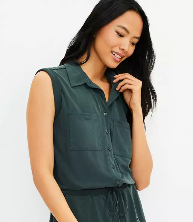 Lou & Grey Sandwashed Romper | LOFT