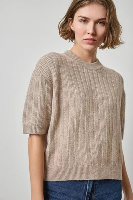 Textured Easy Crewneck Sweater | Lilla P