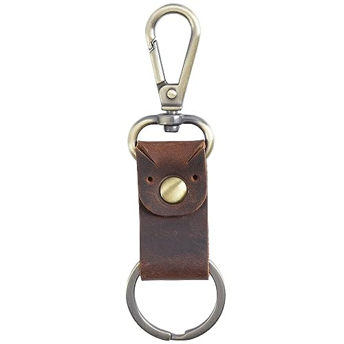 Jack&Chris Genuine Leather Keychain, Small Keychain for Man and Women, Key Holder Mens Belt Key Chain Ring, JC307 | Amazon (US)