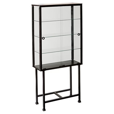 Storage Cabinet with Sliding Doors Black - Aiden Lane | Target