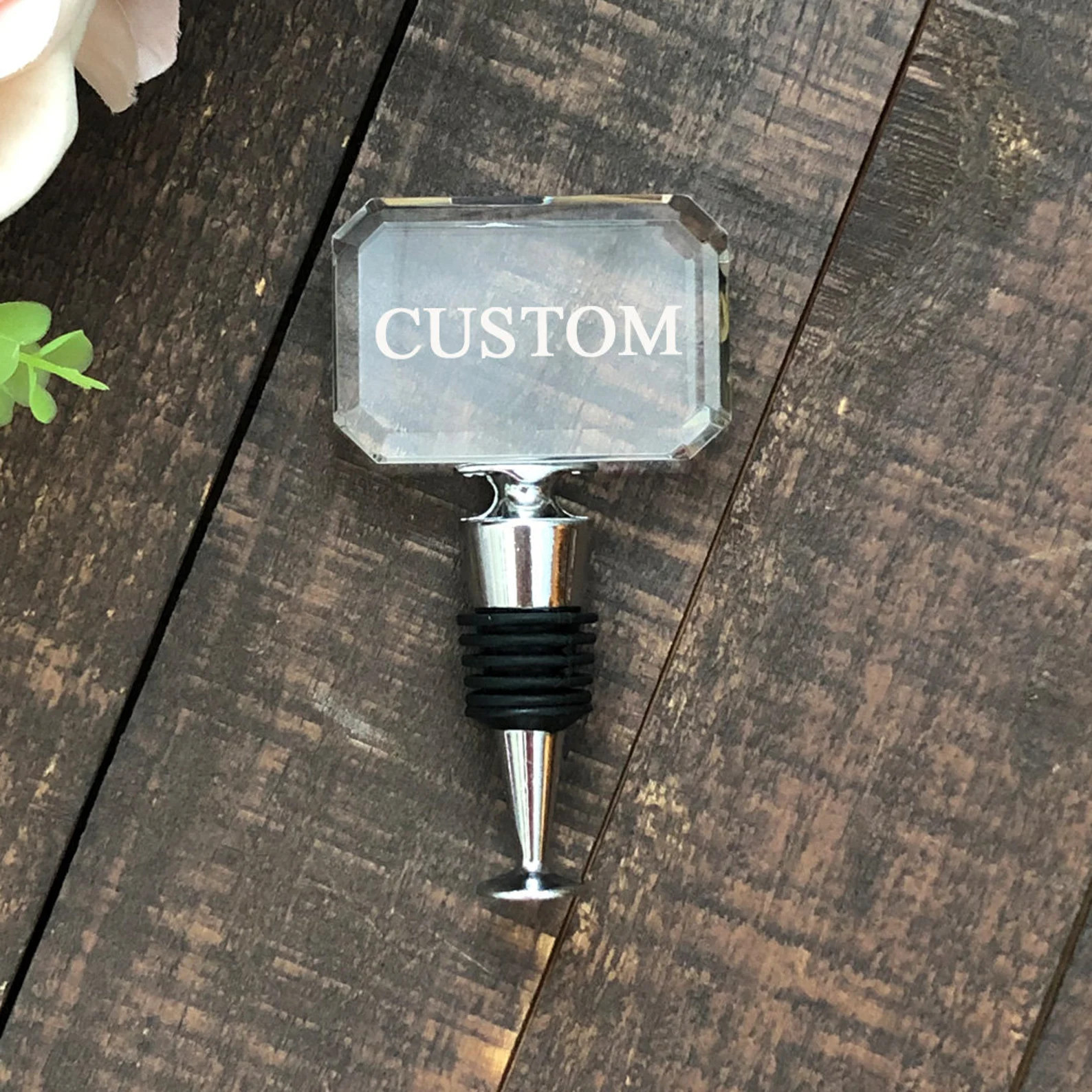 Personalized Wedding Favors Crystal Wine Stopper Rustic | Etsy | Etsy (US)
