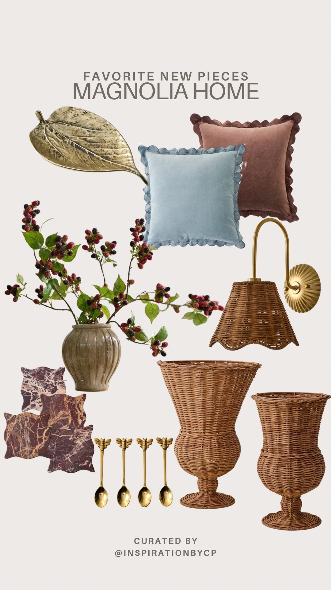 NEW FALL DECOR FINDS at Magnolia Home
#scalloped #velvet #pillows #fallflorals #rattanvase #goldleaf #marble

#LTKSeasonal #LTKHome #LTKU