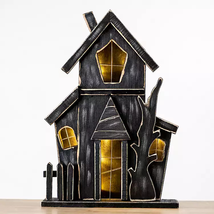 Wooden LED Haunted House | Kirkland's Home