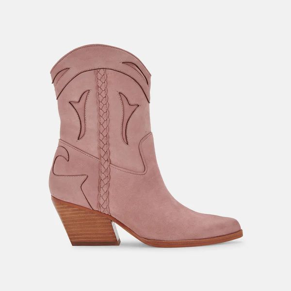 LORAL BOOTIES ROSE NUBUCK | DolceVita.com