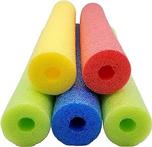 Pool Noodle, FixFind 5 Pack of 52 Inch Hollow Foam Pool Swim Noodle, Bright Foam Noodles for Swim... | Amazon (US)