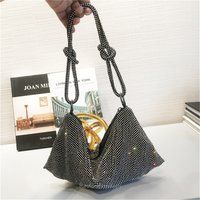 Rhinestone Evening Bag, Shoulder Bag With Knot Style Strap, Y2K Tote Wedding Clutch, Crystal Handbag | Etsy (US)