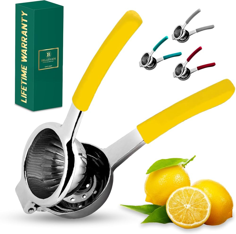 Bellemain Citrus Juicer | Metal Lemon Squeezer | Lime and Lemon Juicer Stainless Steel with Silic... | Amazon (US)