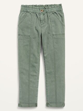 High-Waisted Garment-Dyed Utility Pants for Girls | Old Navy (US)