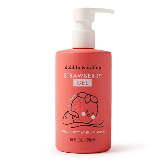 Dabble & Dollop Strawberry Gel - 3-in-1 Natural Bubble Bath, Body Wash & Shampoo for Kids, 100% U... | Amazon (US)