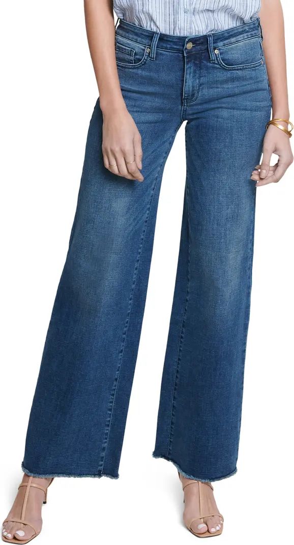 NYDJ Teresa Fray Hem Wide Leg Jeans | Nordstrom | Nordstrom