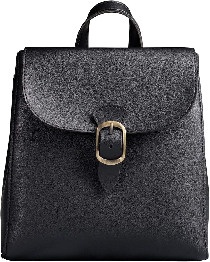 Simple Vegan Leather Flap 3 Way Convertible Backpack For Women Classic Vintage Faux Leather Fashi... | Amazon (US)