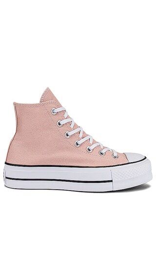 Chuck Taylor All Star Lift Canvas Platform Sneaker in Pink Clay, Black, & White | Revolve Clothing (Global)