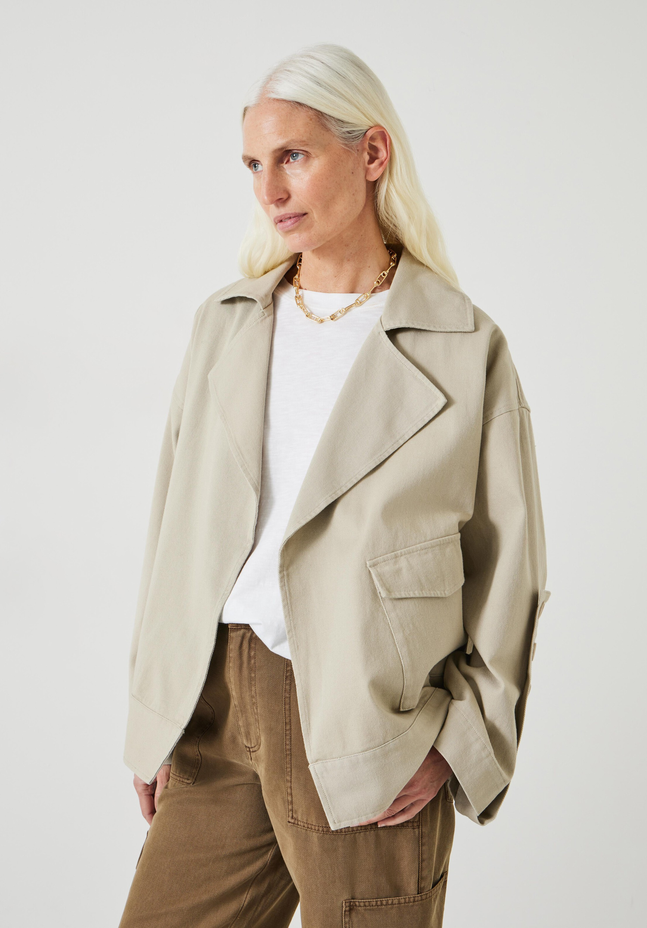 Renee Relaxed Cotton Jacket | Hush UK