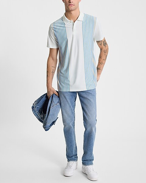 Striped Pique Polo | Express
