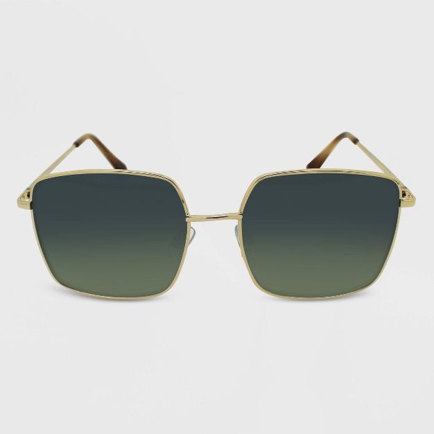 Women's Metal Square Sunglasses - Wild Fable™ Gold | Target
