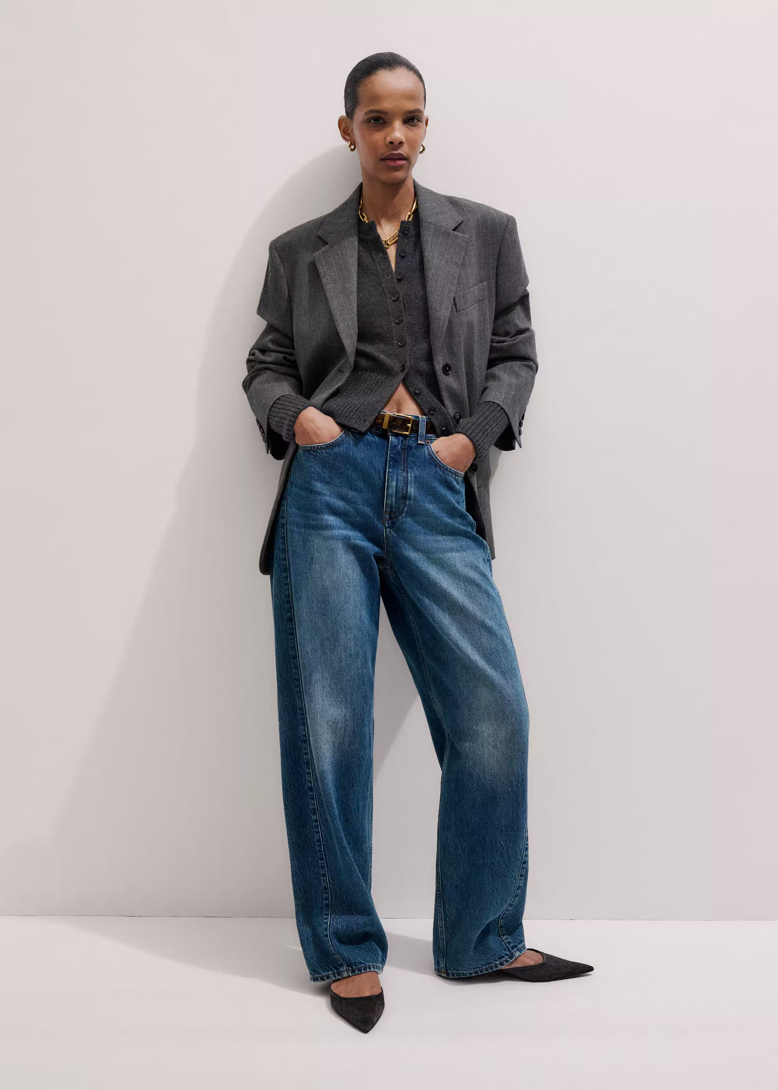 Tapered Puddle Jean Midweight Denim | ME+EM Global (Excluding US)