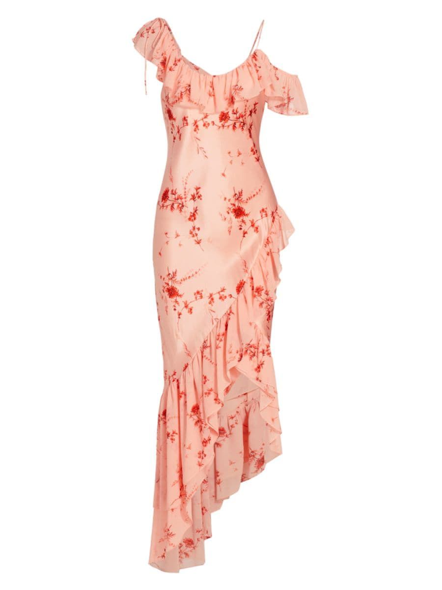 Kersti Asymmetric Floral Maxi Dress | Saks Fifth Avenue