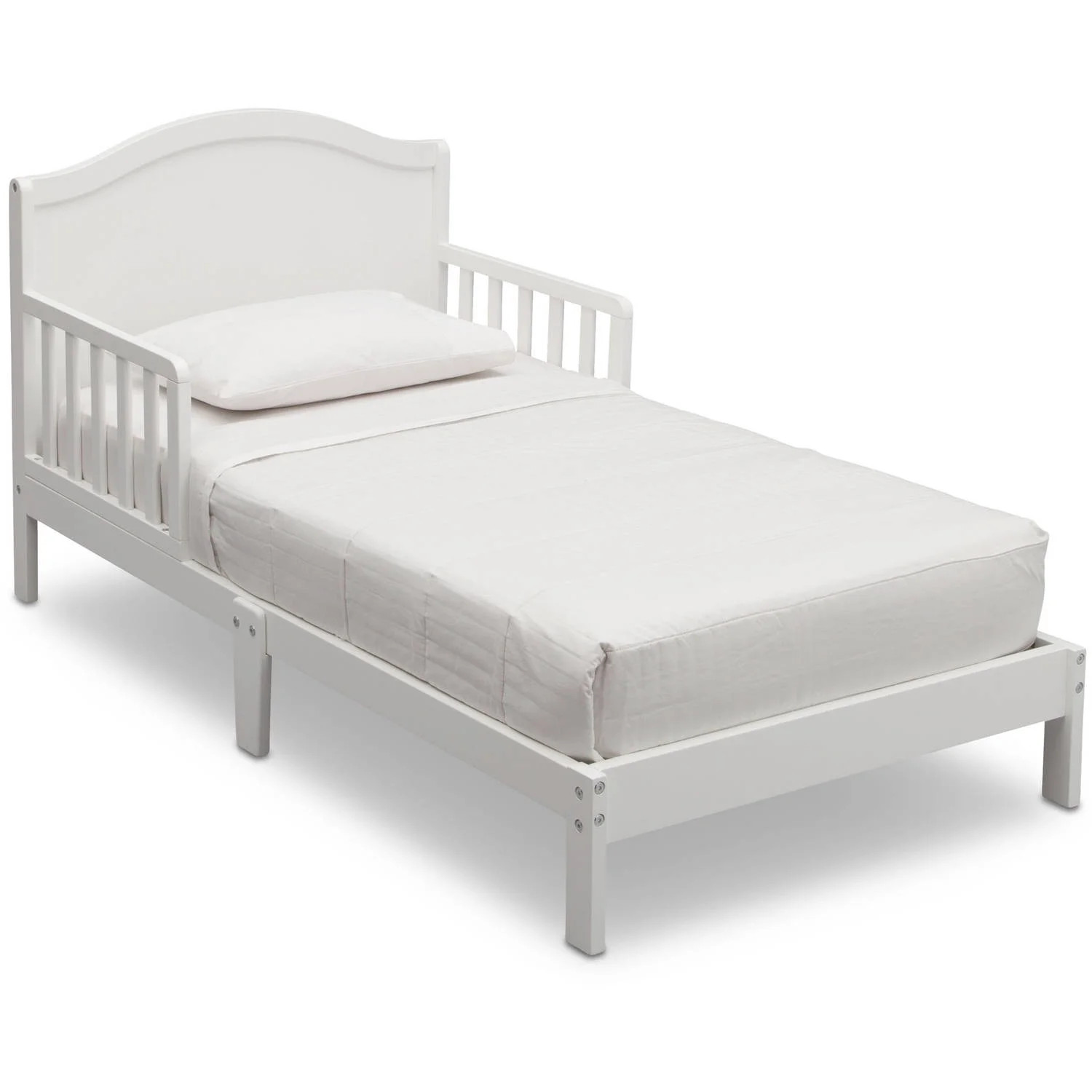 Delta Children Baker Toddler Bed with Attached Bed Rails, Greenguard Gold Certified, Bianca White | Walmart (US)