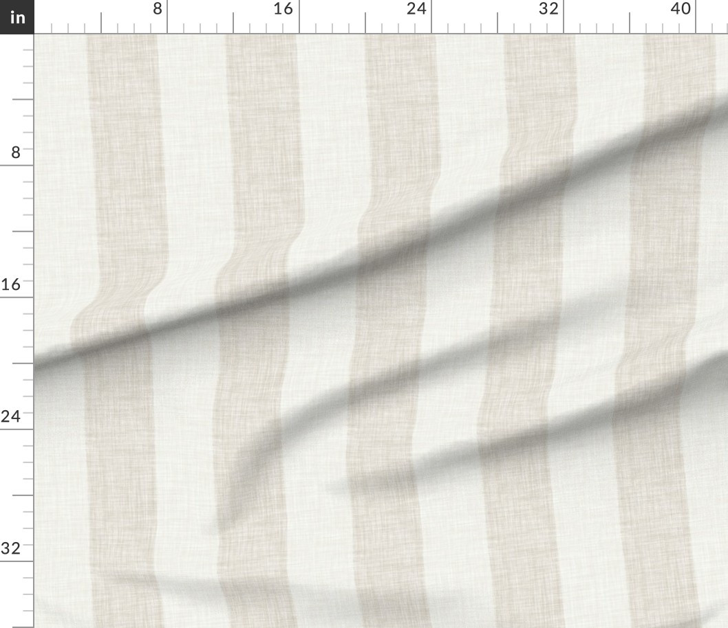 Woven texture wide cabana stripes in pale oak beige Fabric | Spoonflower | Spoonflower