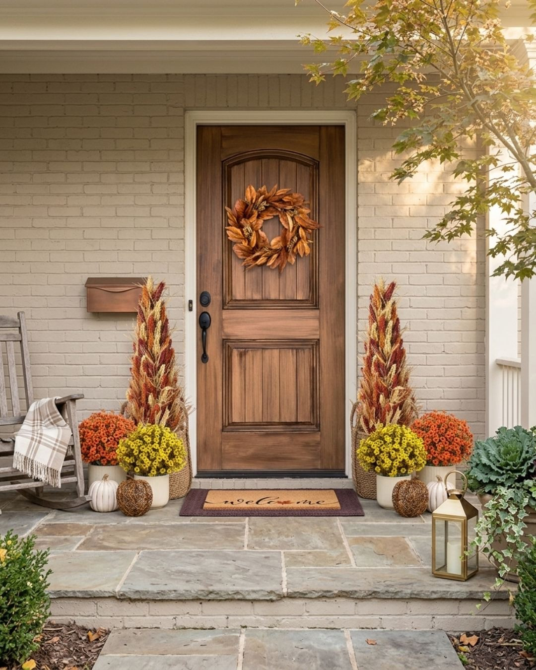 🌼 Rustic Orange and Yellow Fall Front Porch Decor

This fall front porch is giving cozy, welcoming autumn energy with a rustic wood door, a mix of orange and yellow fall flowers, and sorghum stalks in warm tones of red, orange and yellow that make you want to grab a pumpkin spice latte and sit outside all day.

*Note: This is a digital room mockup showcasing product styling ideas from my room design mood board.

#LTKSeasonal #LTKHome