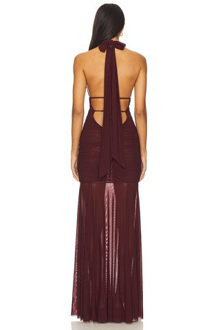 Shella Gown in Oxblood | Revolve Clothing (Global)