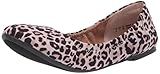 Amazon Essentials Women's Ballet Flat, Faux White Leopard Micro, 7 Wide US | Amazon (US)