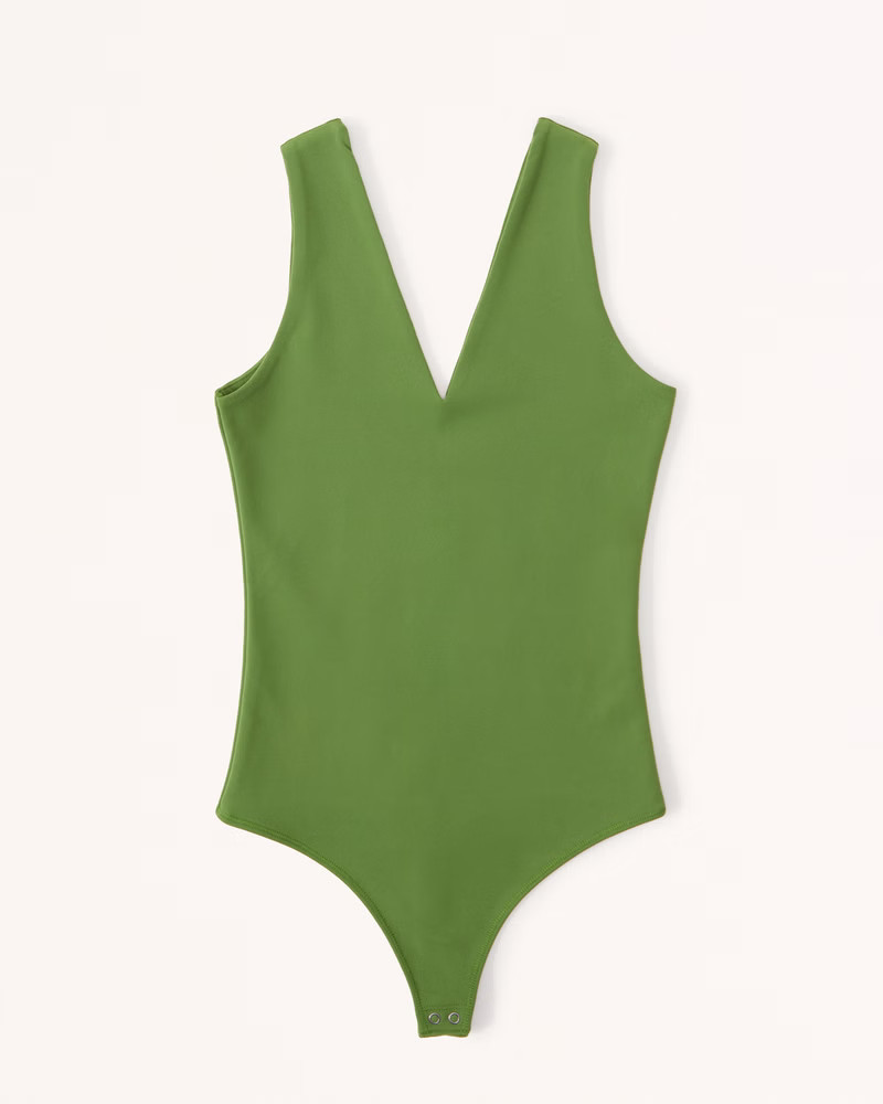 Seamless Fabric V-Neck Bodysuit | Abercrombie & Fitch (US)