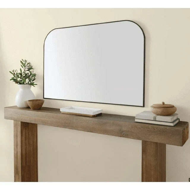 Mainstays 36"x24" Mantel Wall Mirror, Black - Walmart.com | Walmart (US)