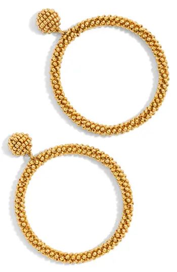 Women's J.crew Beaded Drop Hoop Earrings | Nordstrom