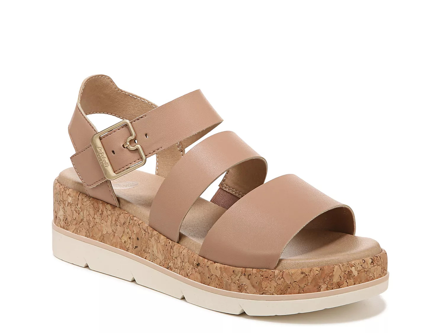Dr. Scholl's Once Twice Espadrille Sandal | Women's | White Synthetic | Size 7.5 | Sandals | Ankle Strap | DSW