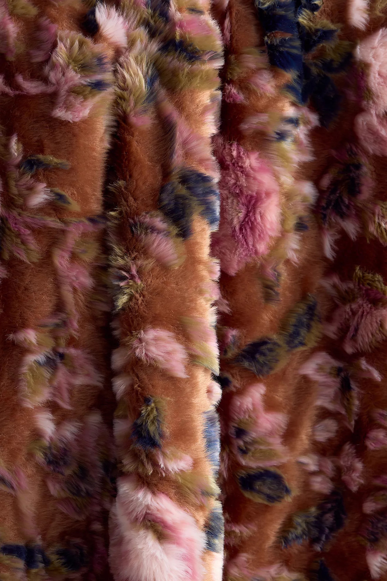 Seren Floral Jacquard Faux Fur Throw Blanket | Anthropologie (US)