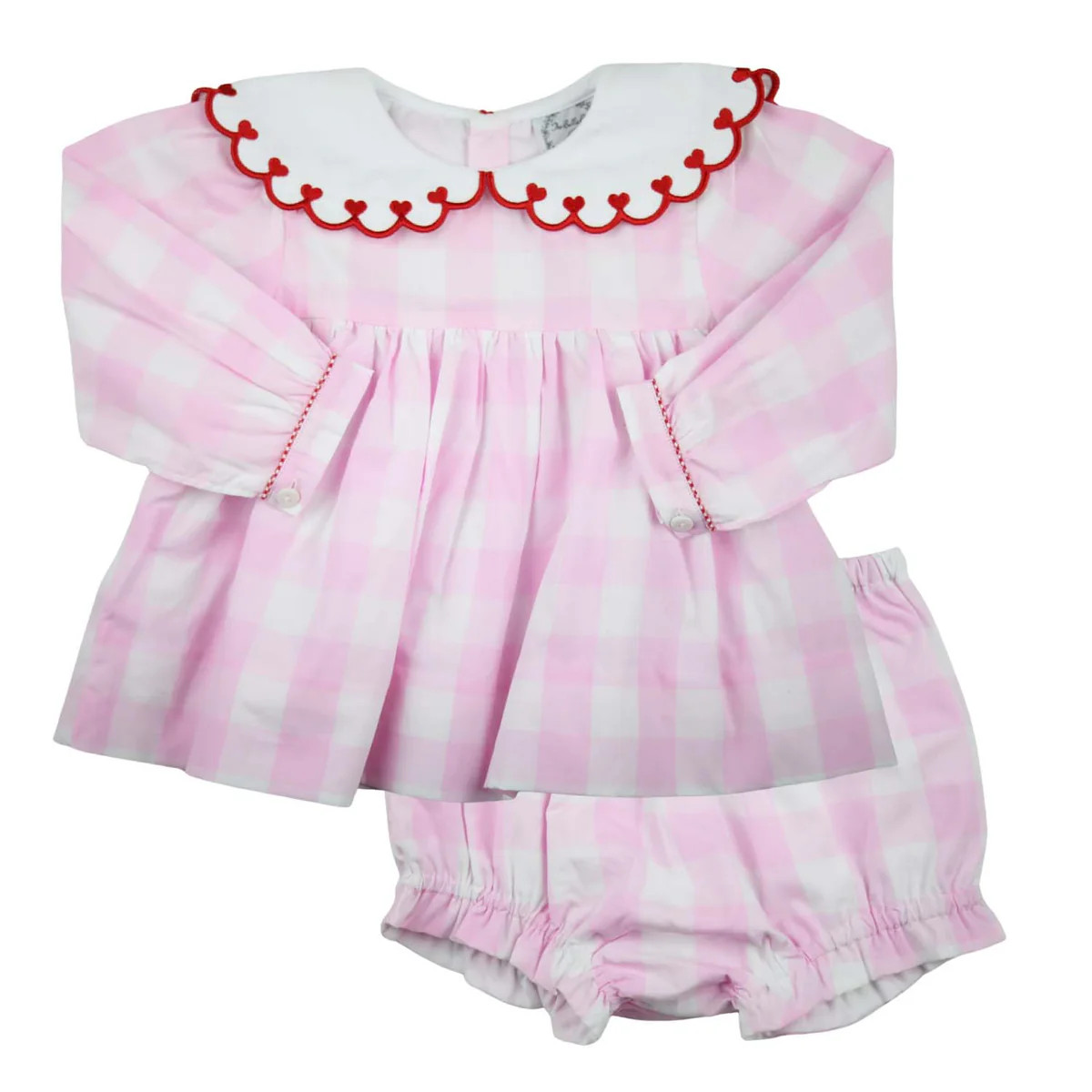 Pink Gingham Heart Swing Set | The Bella Bean