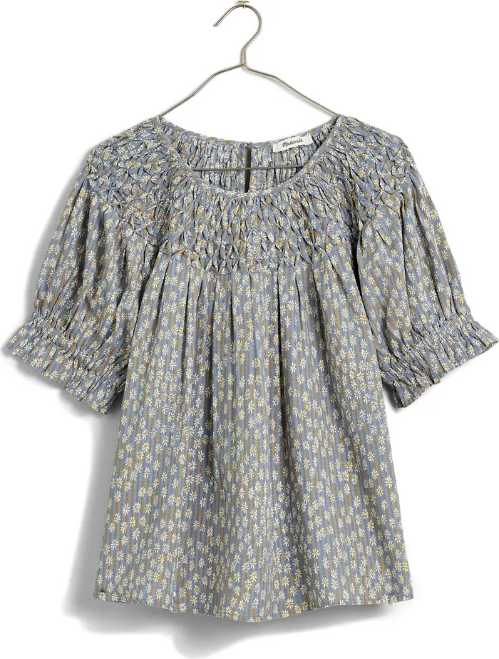 Daisy Blooms Shirred Puff Sleeve Top | Nordstrom