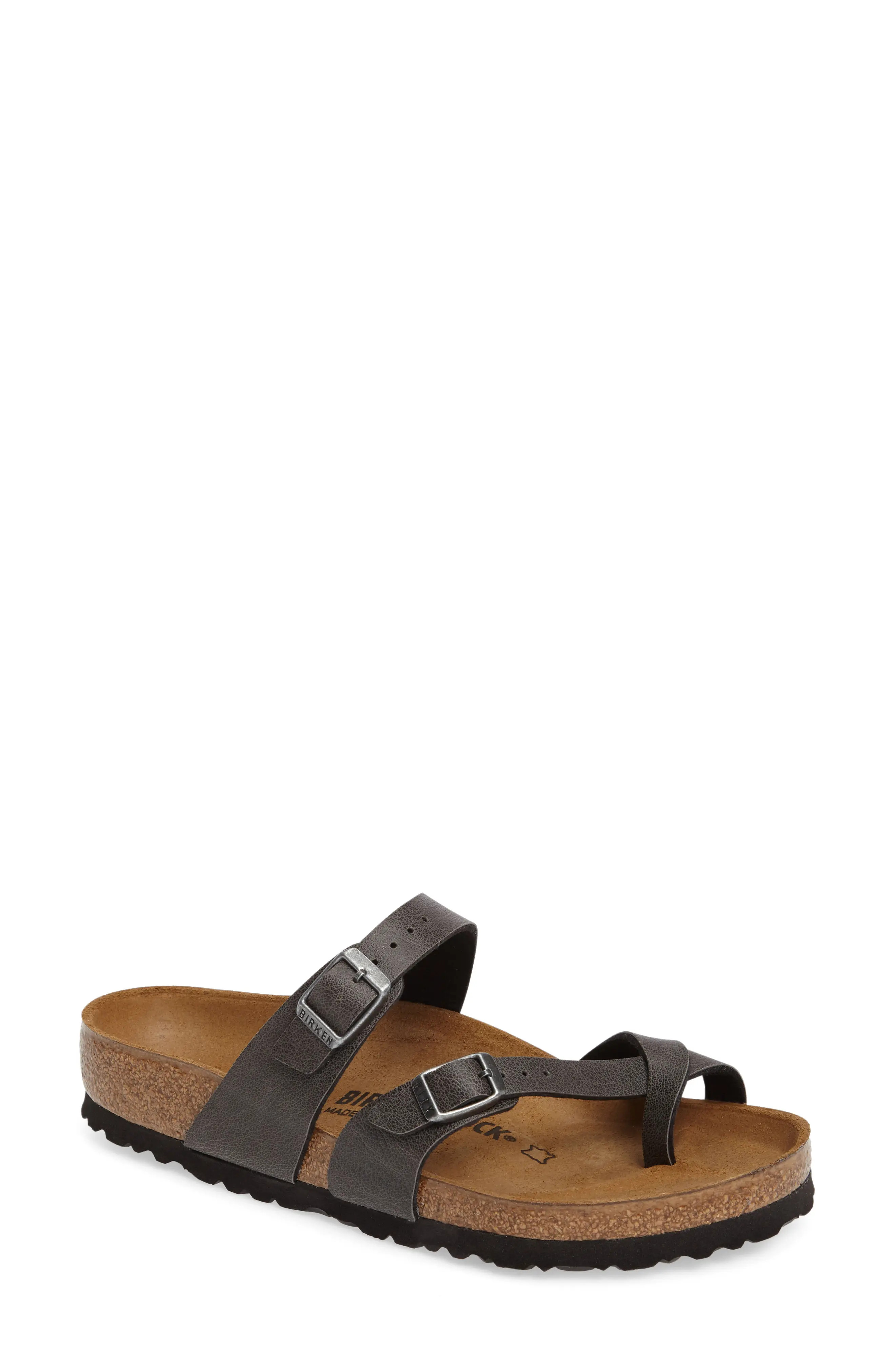 Women's Birkenstock Mayari Birko-Flor Sandal, Size 8-8.5US / 39EU D - Grey | Nordstrom