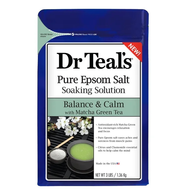 (2 pack) Dr Teal's Balance & Calm with Matcha Green Tea Epsom Salt Soaking Solution, 3 lbs. | Walmart (US)