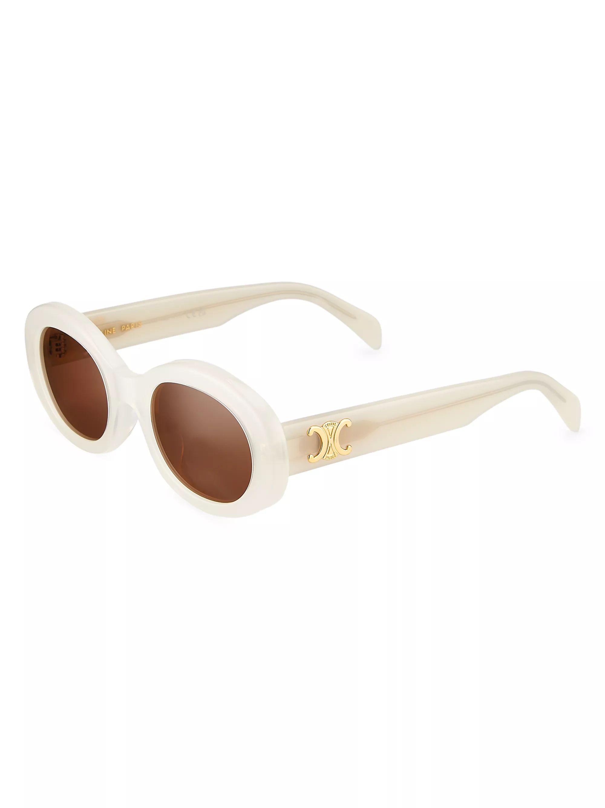 Triomphe 52MM Oval Sunglasses | Saks Fifth Avenue