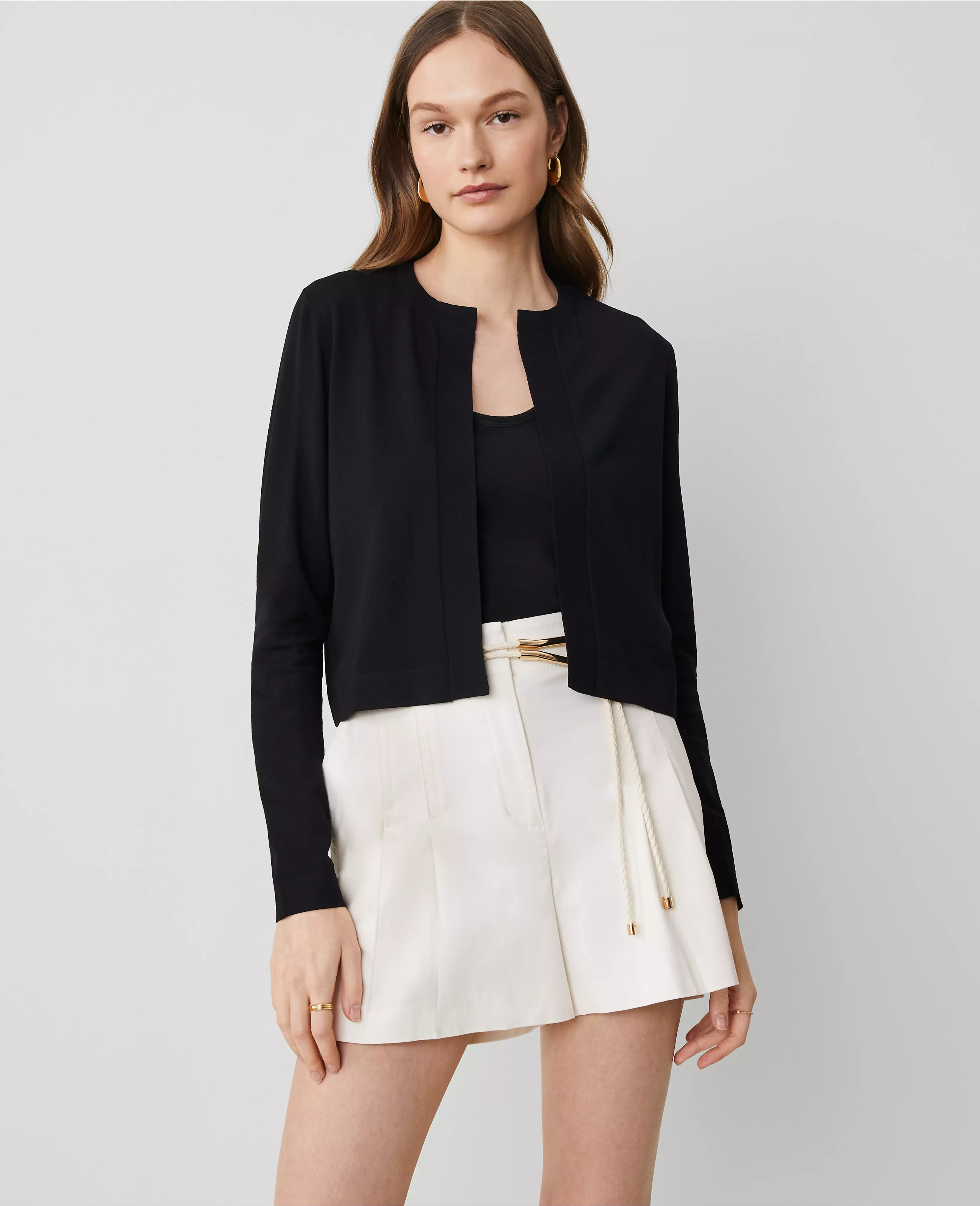 Cropped Open Cardigan | Ann Taylor