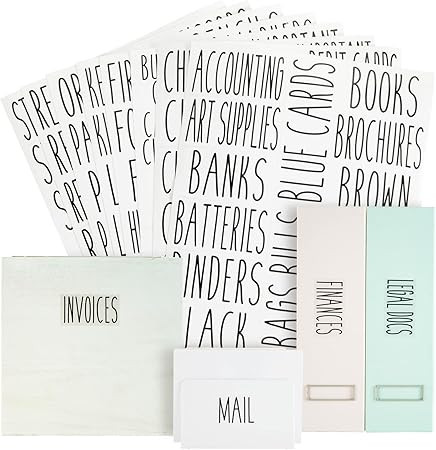 138 Office and Craft Labels for Organizing School Supplies, Household, Work Folders, All Caps Pre... | Amazon (US)