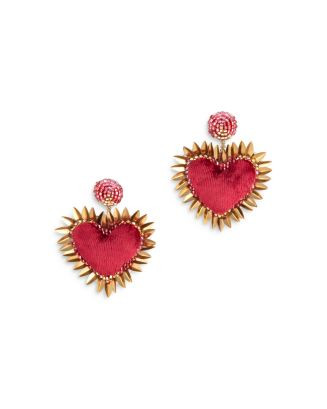 Prisha Beaded Velvet Heart Drop Earrings | Bloomingdale's (US)